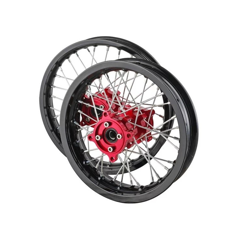 Billet CNC Motorcycle 21*1.6/18*2.15 inch Aluminum Wheel Rim with Spoke For Honda CRF250 2004-2007 Witn Hub And Rims 